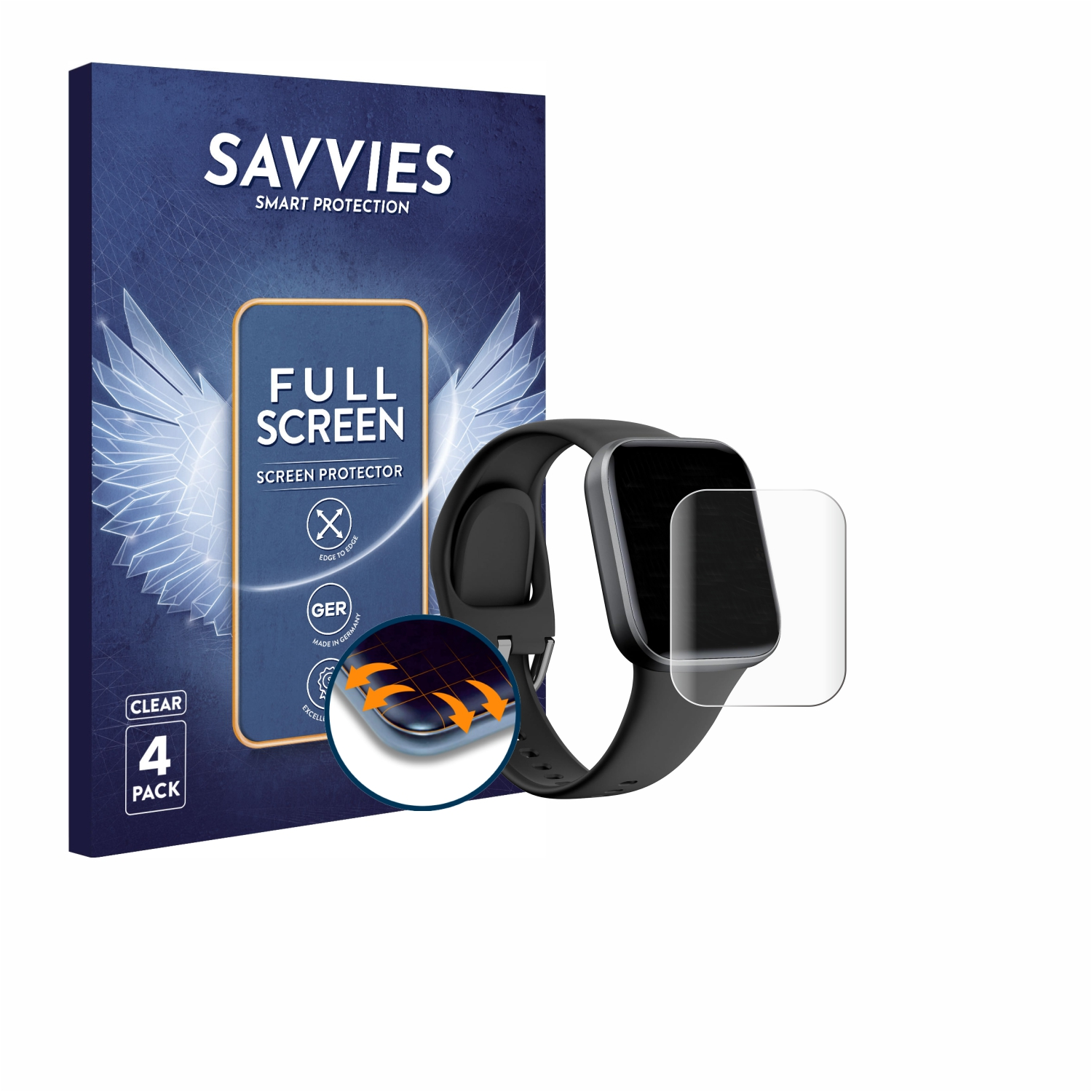 SAVVIES 4x Flex Full-Cover 3D Curved Schutzfolie(für 1.83\