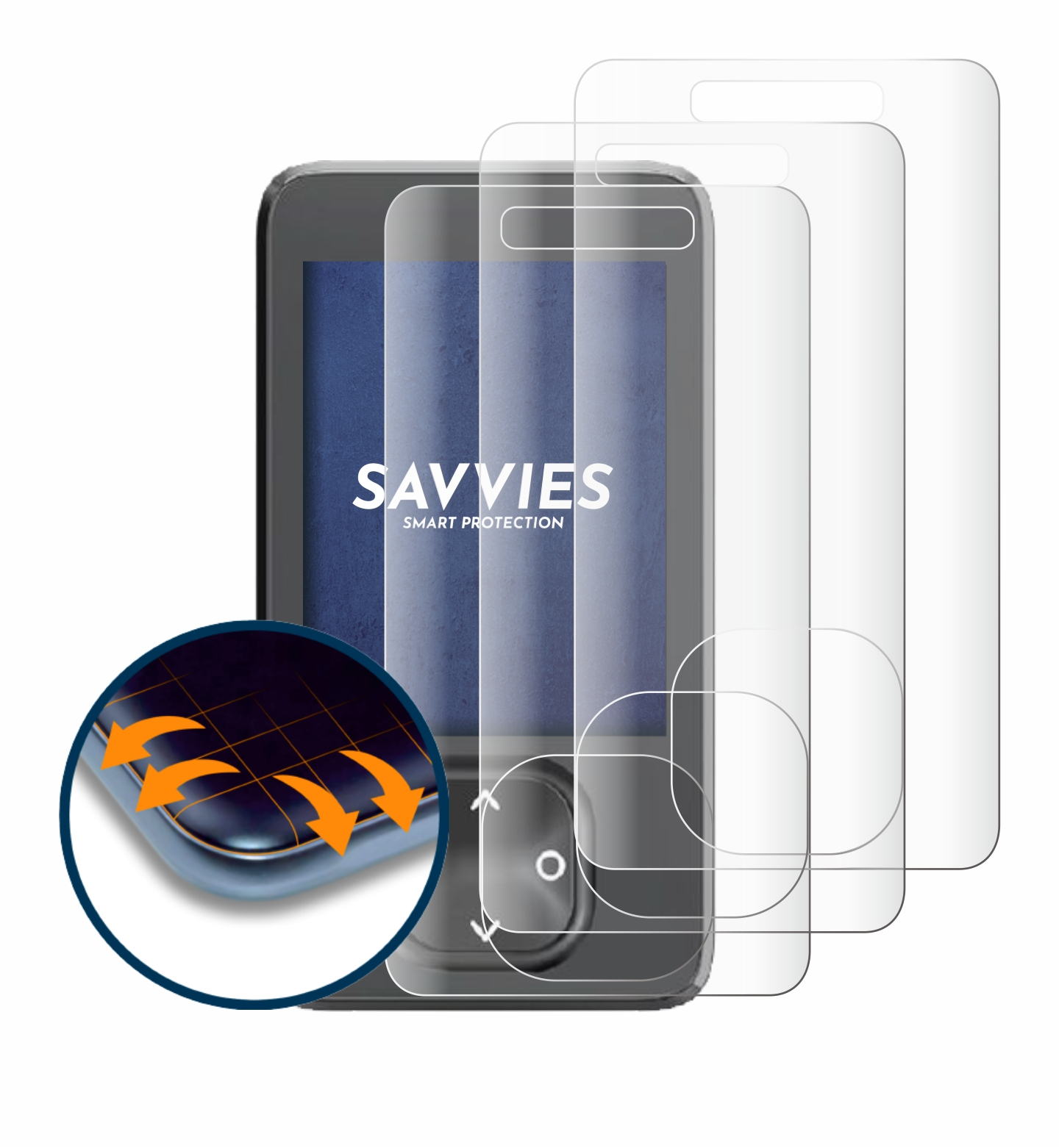 G7 Curved Flex 3D 4x CGM) SAVVIES Full-Cover Schutzfolie(für Dexcom
