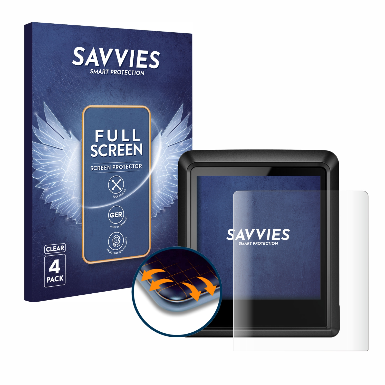 SAVVIES 4x Flex Full-Cover 3D 100) Bosch Curved Schutzfolie(für Intuvia