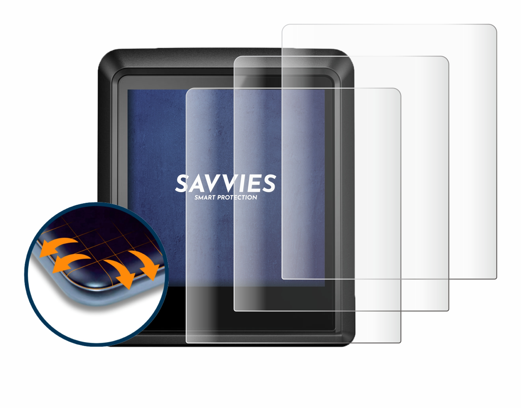 SAVVIES 4x Flex 3D 100) Schutzfolie(für Intuvia Curved Full-Cover Bosch