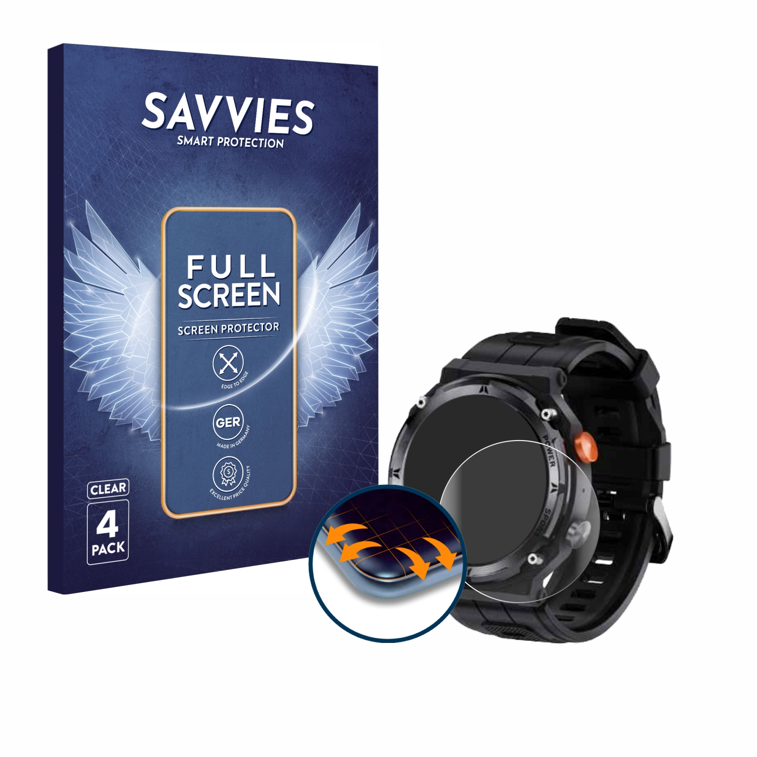 SAVVIES 4x Flex Full-Cover Schutzfolie(für Pro C21 3D (1.39\