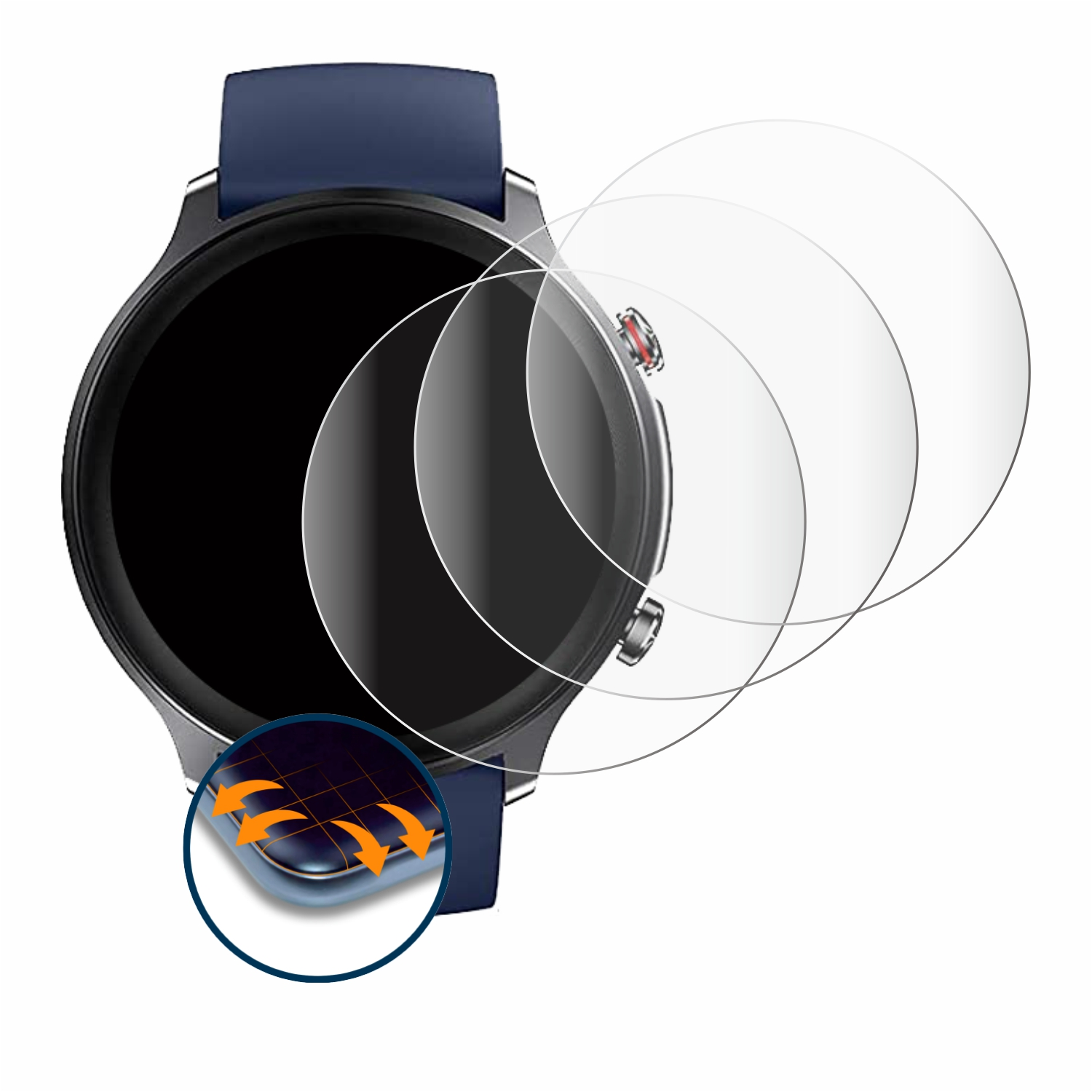 4x 3D Flex SAVVIES Curved Lifebee Full-Cover Schutzfolie(für ID217)