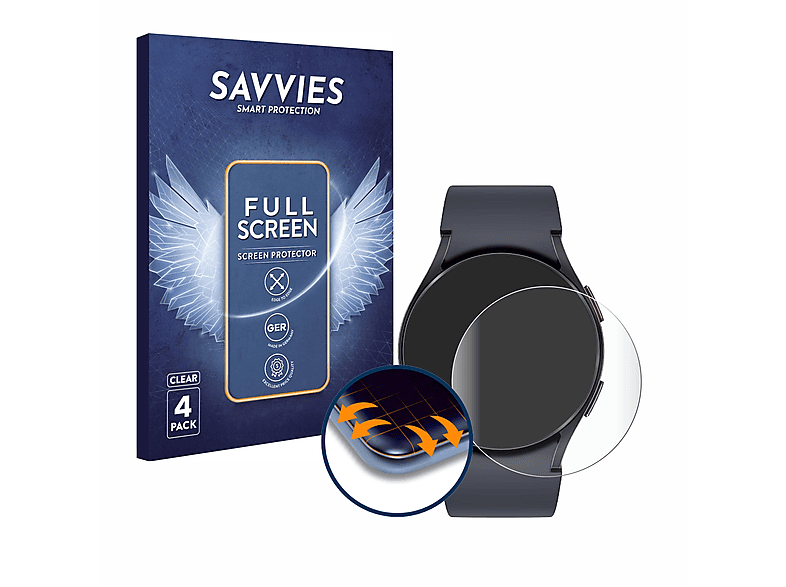 mm)) Galaxy Samsung SAVVIES 3D 6 (40 Curved Schutzfolie(für 4x Flex Watch Full-Cover
