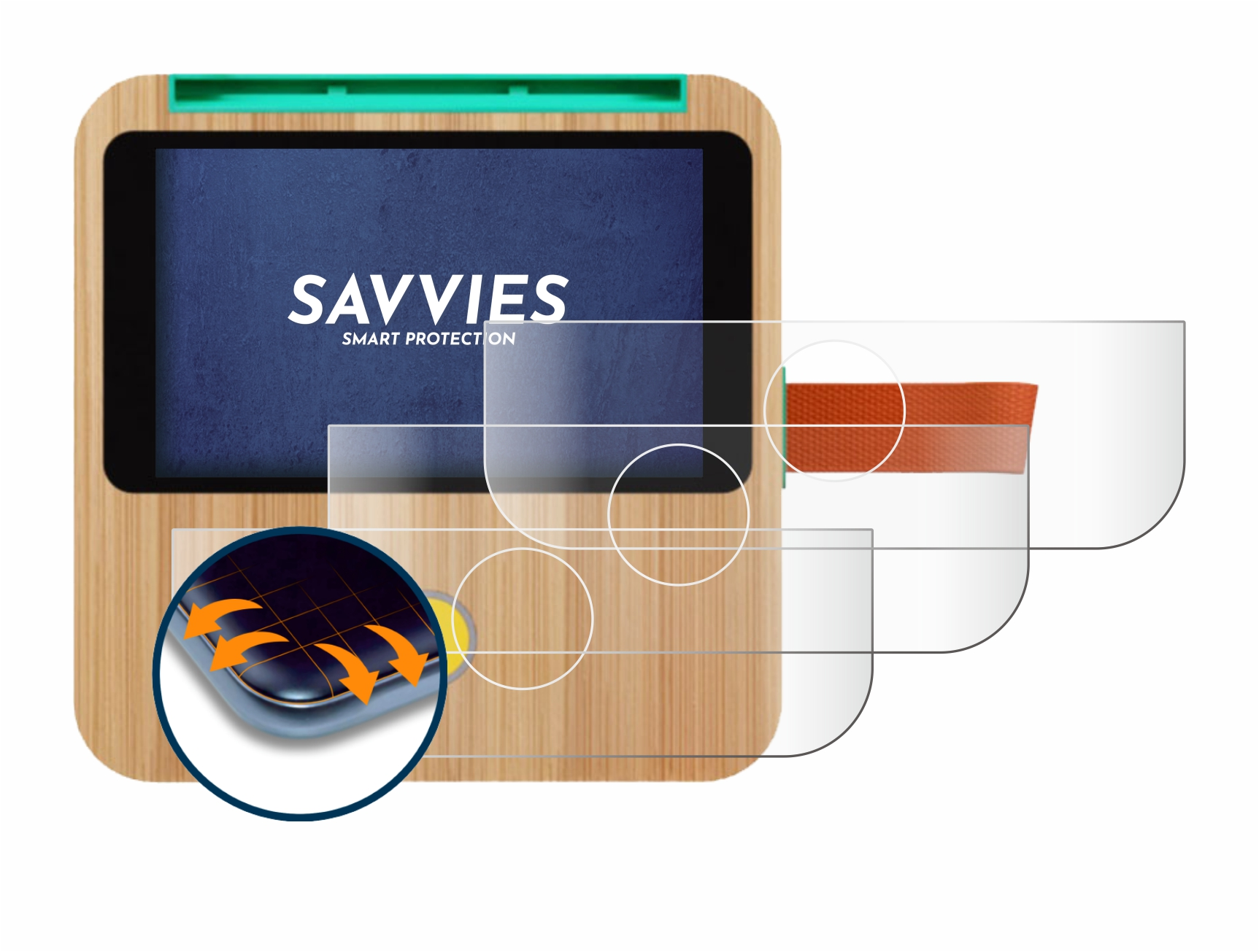SAVVIES 4x Flex Full-Cover Curved tigerbox Touch) 3D Schutzfolie(für