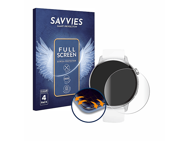 SAVVIES 4x Flex Full-Cover 3D Curved Schutzfolie(für Swgota I39H (IP67) 1.32\
