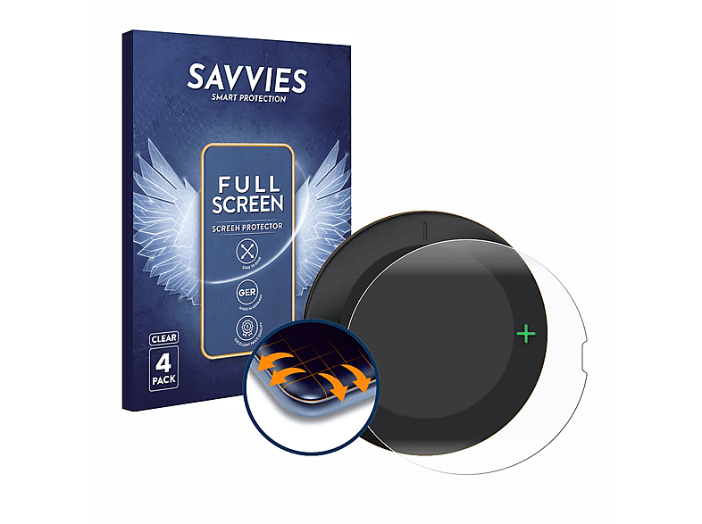 SAVVIES 4x Flex Velo 2) Full-Cover 3D Schutzfolie(für Beeline Curved