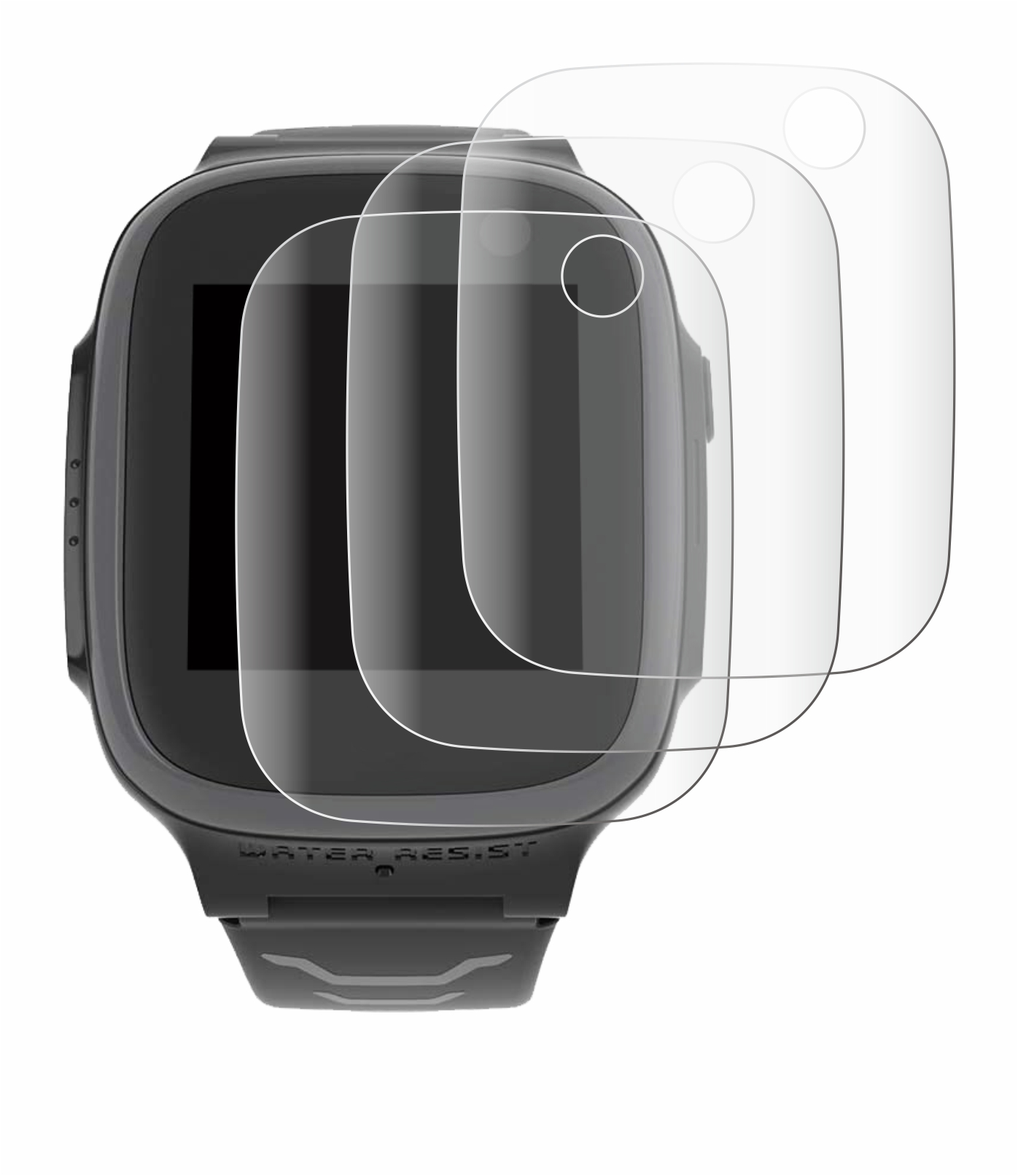 Flex SAVVIES X5) Vodafone Watch 4x Curved Full-Cover Smart Schutzfolie(für 3D