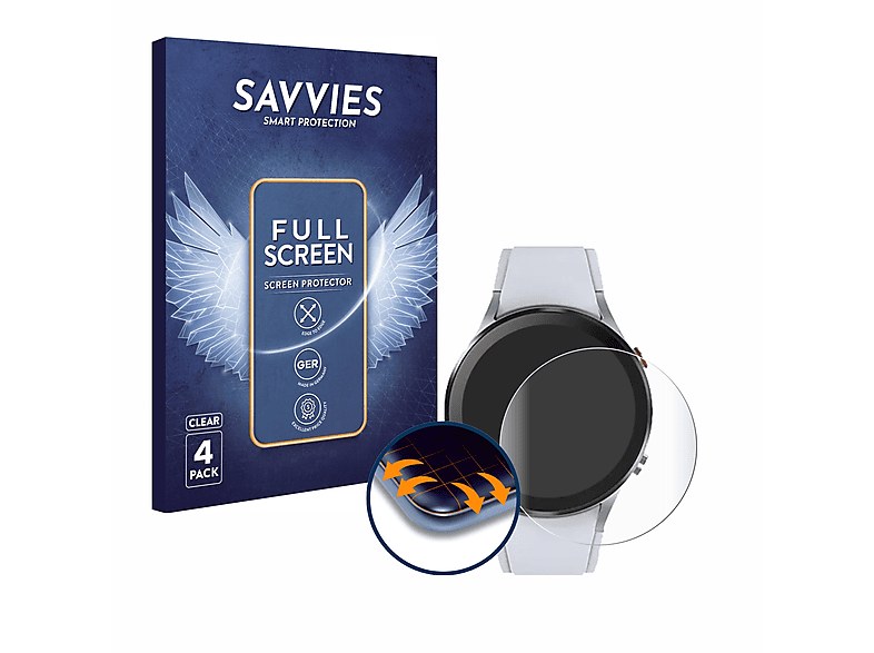 SAVVIES 4x Flex Full-Cover 3D Curved Schutzfolie(für Zeblaze GTR 3)
