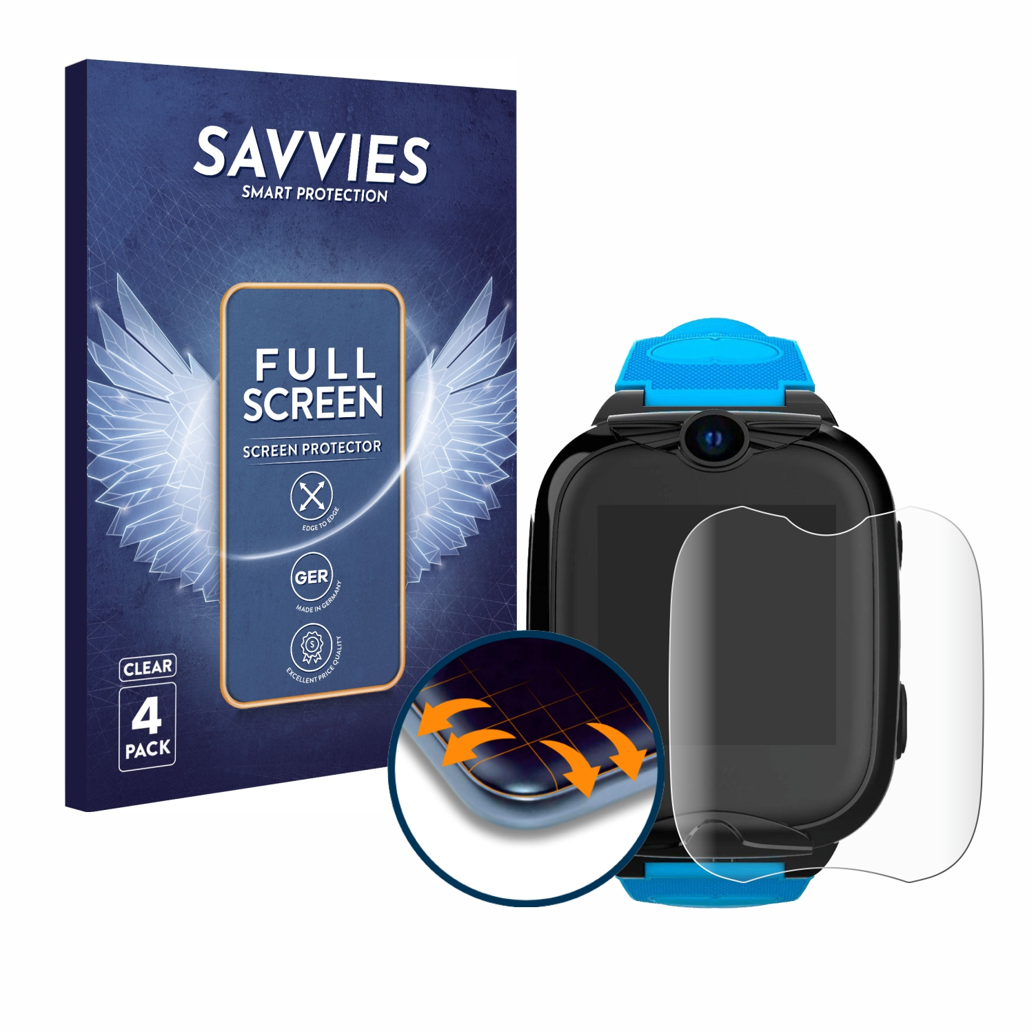 SAVVIES 4x Flex Full-Cover 3D Curved Xplora XGO2) Schutzfolie(für