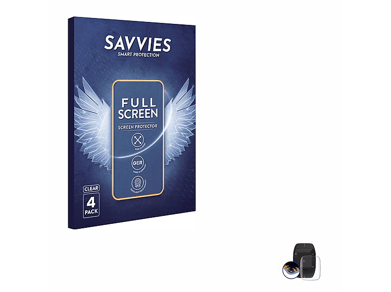 SAVVIES 4x Flex Full-Cover 3D Curved Schutzfolie(für Polar M400)