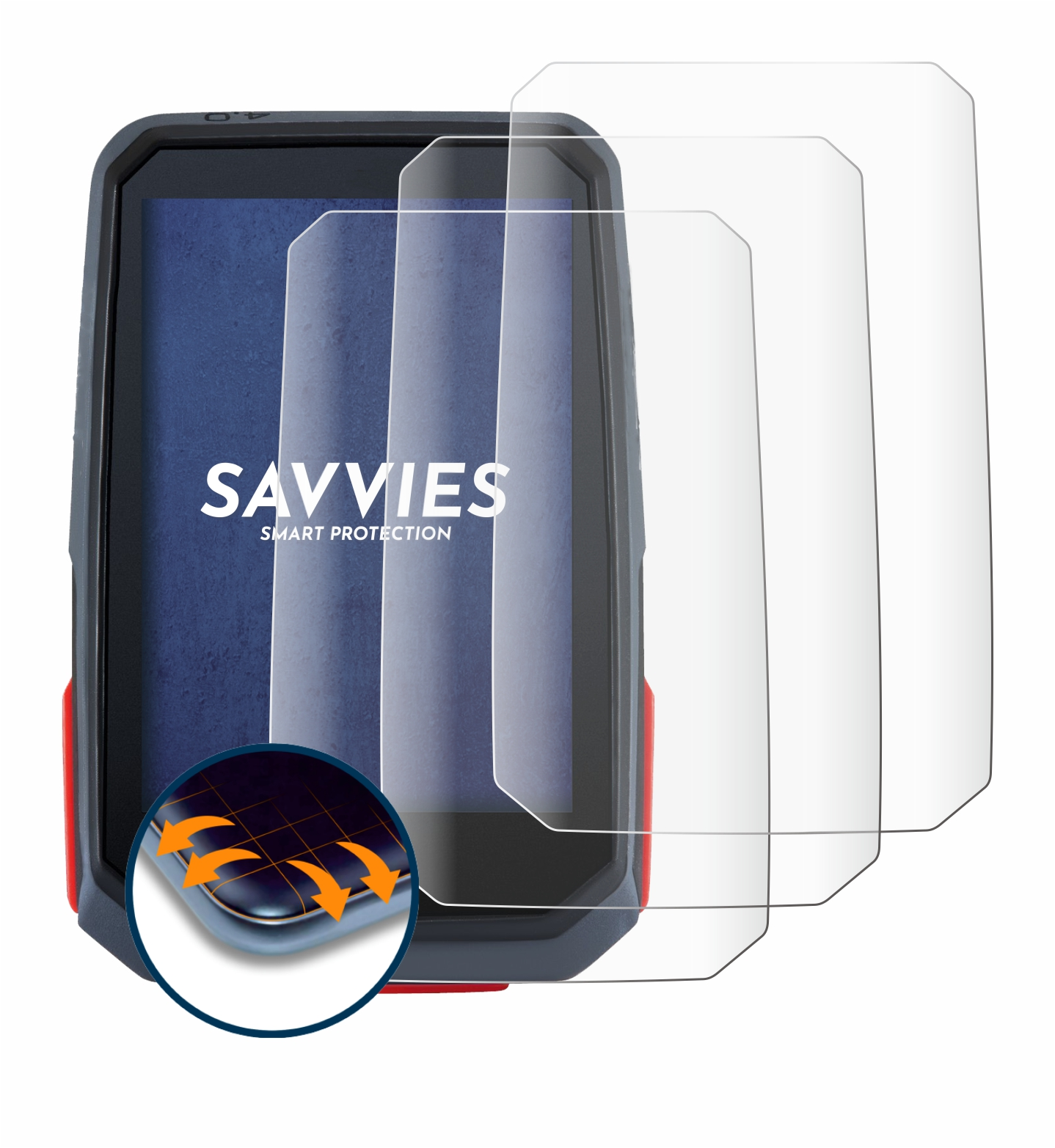 SAVVIES 4x 4.0) Schutzfolie(für Full-Cover Flex Sigma 3D Curved ROX
