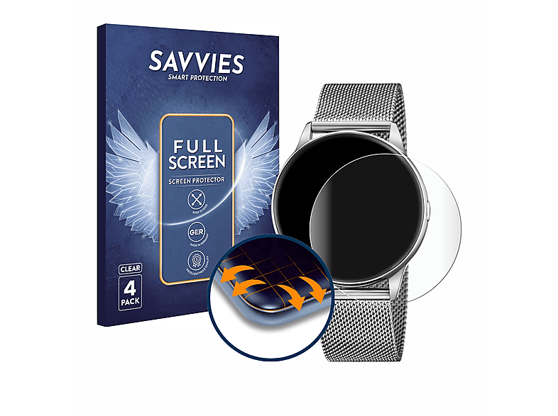 SAVVIES 4x Flex Full-Cover Schutzfolie(für 3D Lotus Curved 50000/1) Smartime
