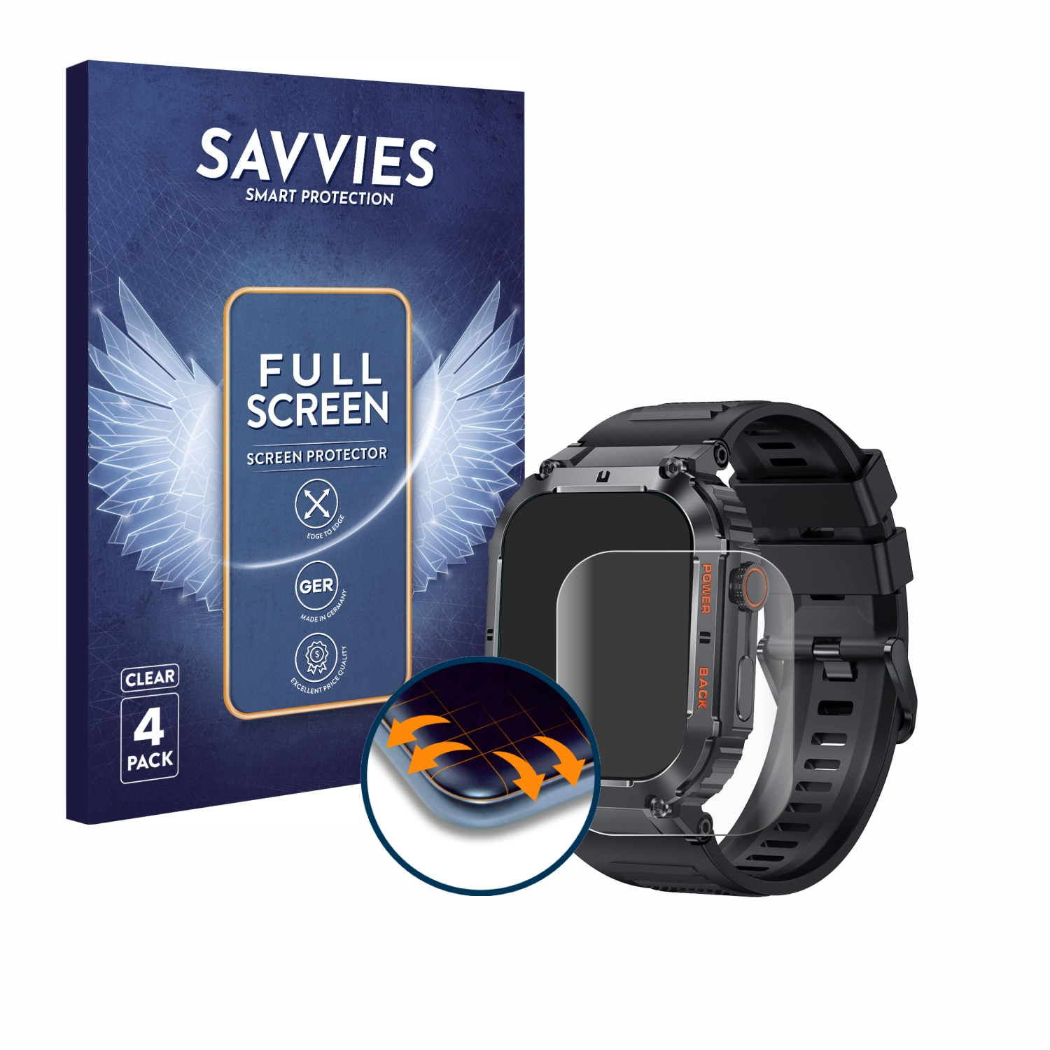 SAVVIES 4x Flex Full-Cover K57PRO 1.96\