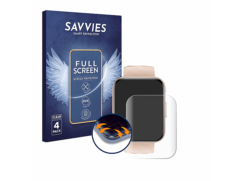SAVVIES 4x Flex Full-Cover 3D Curved Schutzfolie(für RUIMEN H1)