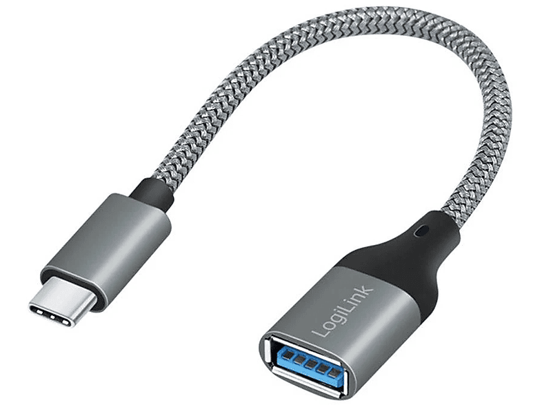 LOGILINK CU0106, USB Kabel, 15 cm, Grau