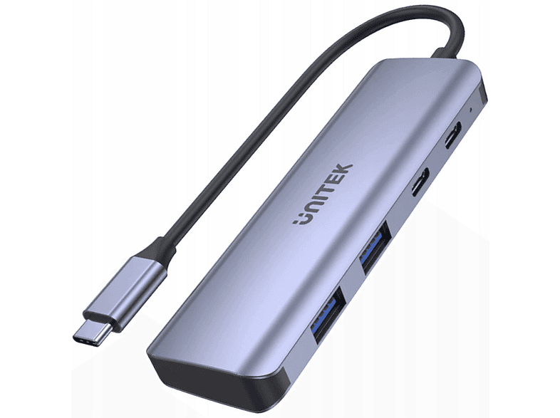 UNITEK H1107Q, hub USB, Grau
