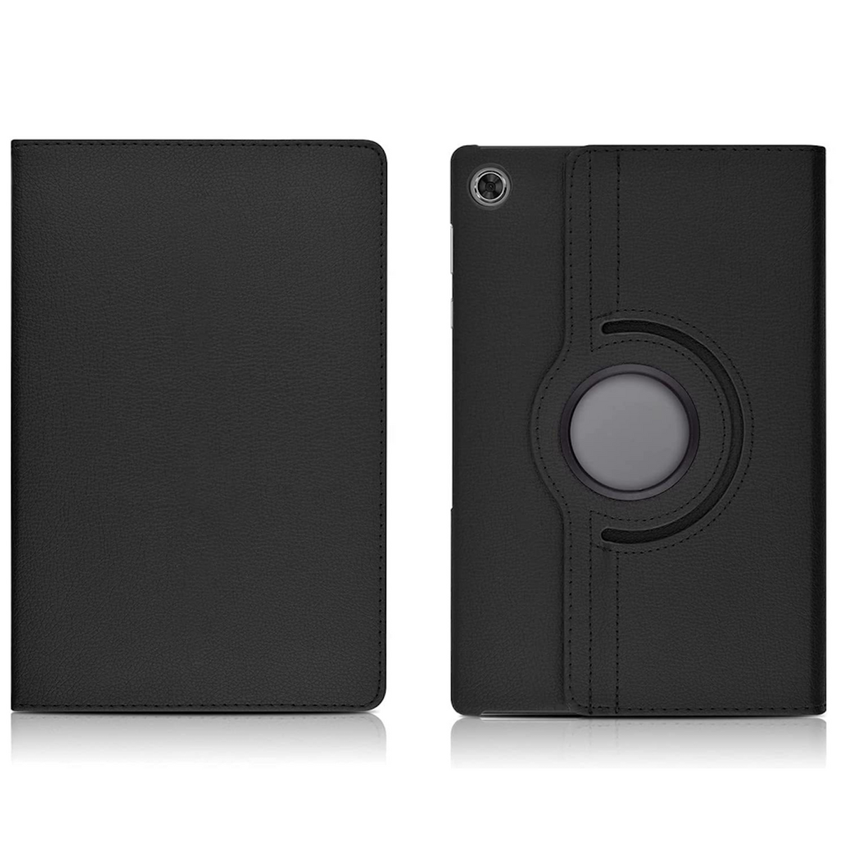 Tasche Cover Rotation Schwarz / Samsung 360 WIGENTO aufstellbare Tablethülle Grad für / Silikon Kunstleder, Kunststoff Full