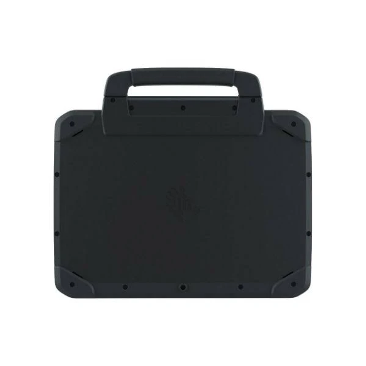 Metalowy wspornik w kształcie litery L. Jest czarny i ma płytkę montażową i szynę.