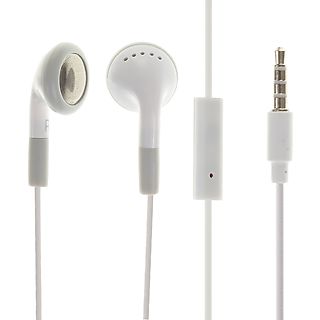 Auriculares de botón - DAM ELECTRONICS Manos libres compatible con Iphone. Micrófono y control de volumen. Con cable, Intraurales, Blanco