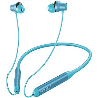 Auriculares deportivos - PROMATE Velcon Bluetooth Collarín antideslizante IPX4 Cancelación Ruido Activa 35 h reproducción, Intraurales, Azul