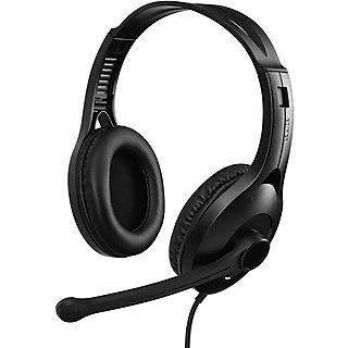 Auriculares de oficina - EDIFIER USB K800, Supraaurales, negro