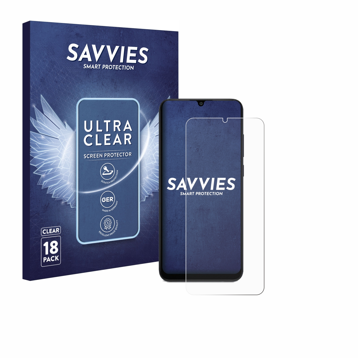 SAVVIES A04e) Schutzfolie(für 18x Samsung Galaxy klare