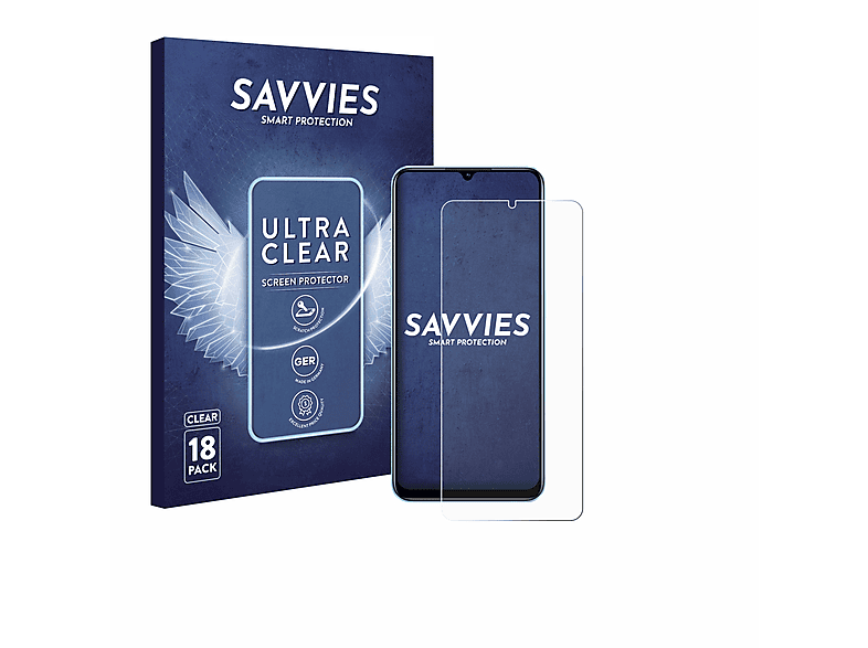 SAVVIES 18x klare Schutzfolie(für A78 Oppo 5G)