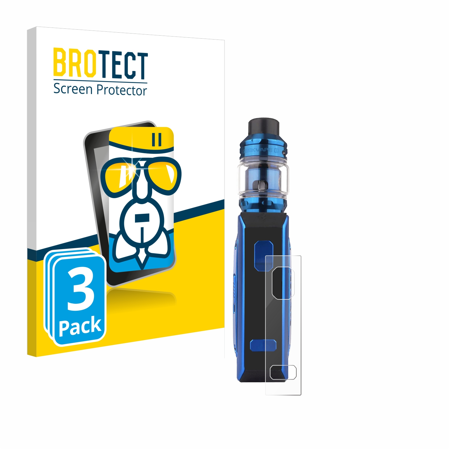 S100) BROTECT klare GeekVape Airglass Schutzfolie(für 3x