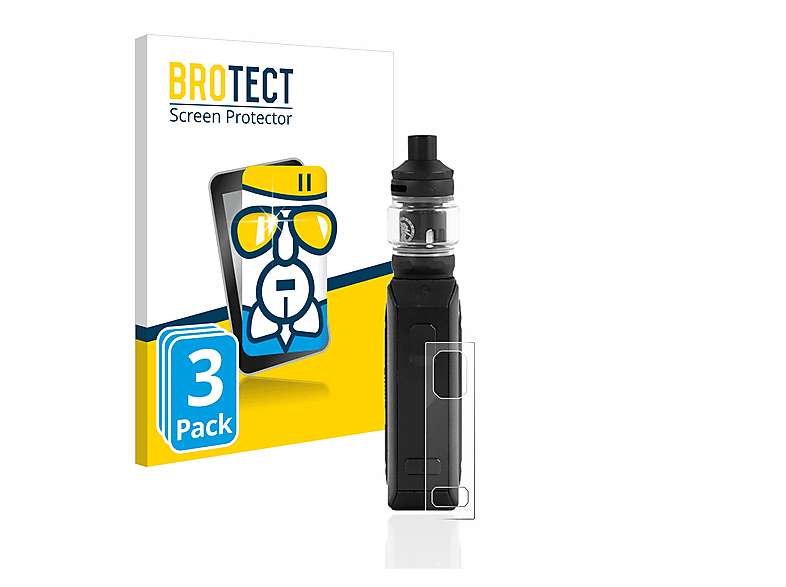 BROTECT 3x Airglass klare Schutzfolie(für GeekVape Aegis Mini 2 M100)