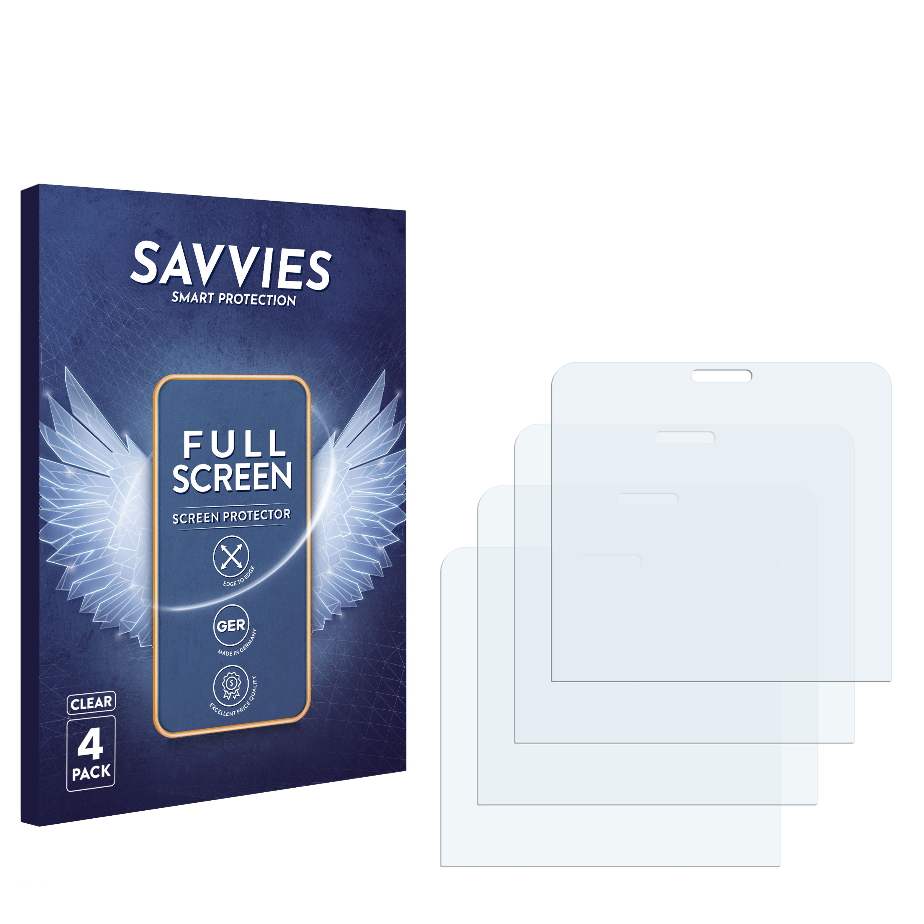 SAVVIES 4x Flex Full-Cover Schutzfolie(für Emporia LTE) 3D Curved Pure