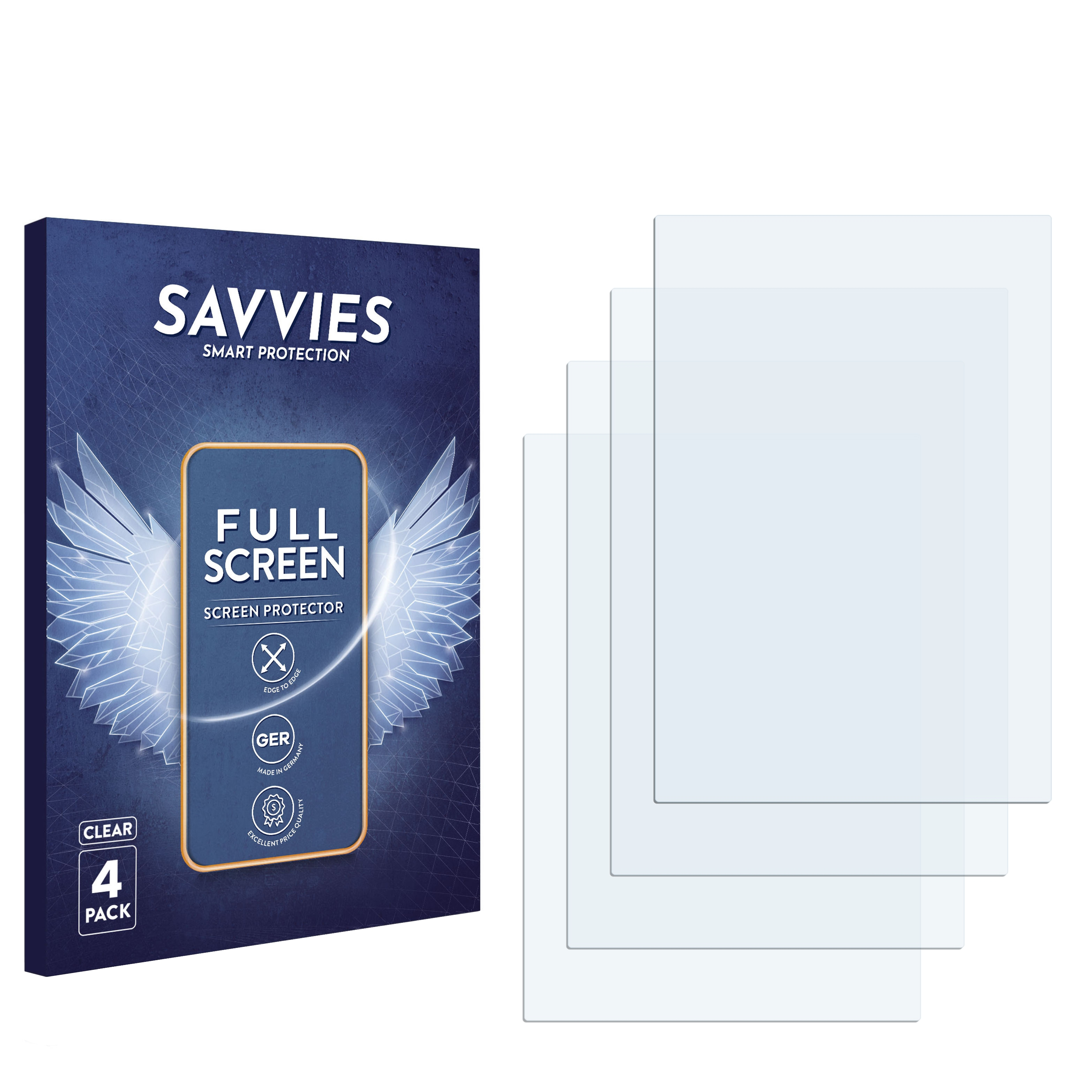 SAVVIES 4x Flex Full-Cover 3D Curved Schutzfolie(für Kiox) Bosch