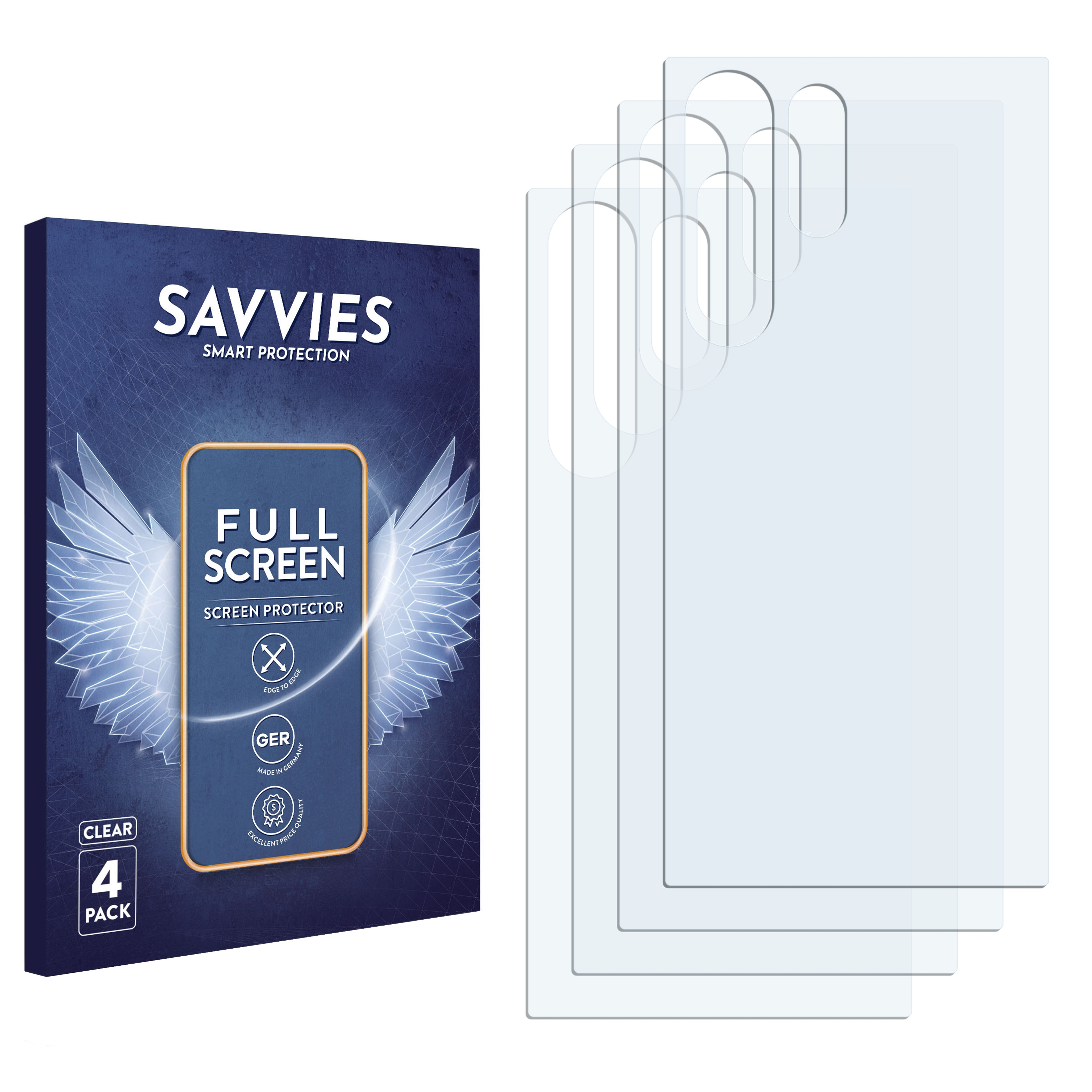 Curved Ultra 3D Enterprise Edition) SAVVIES 4x Flex Galaxy Samsung S23 Full-Cover Schutzfolie(für