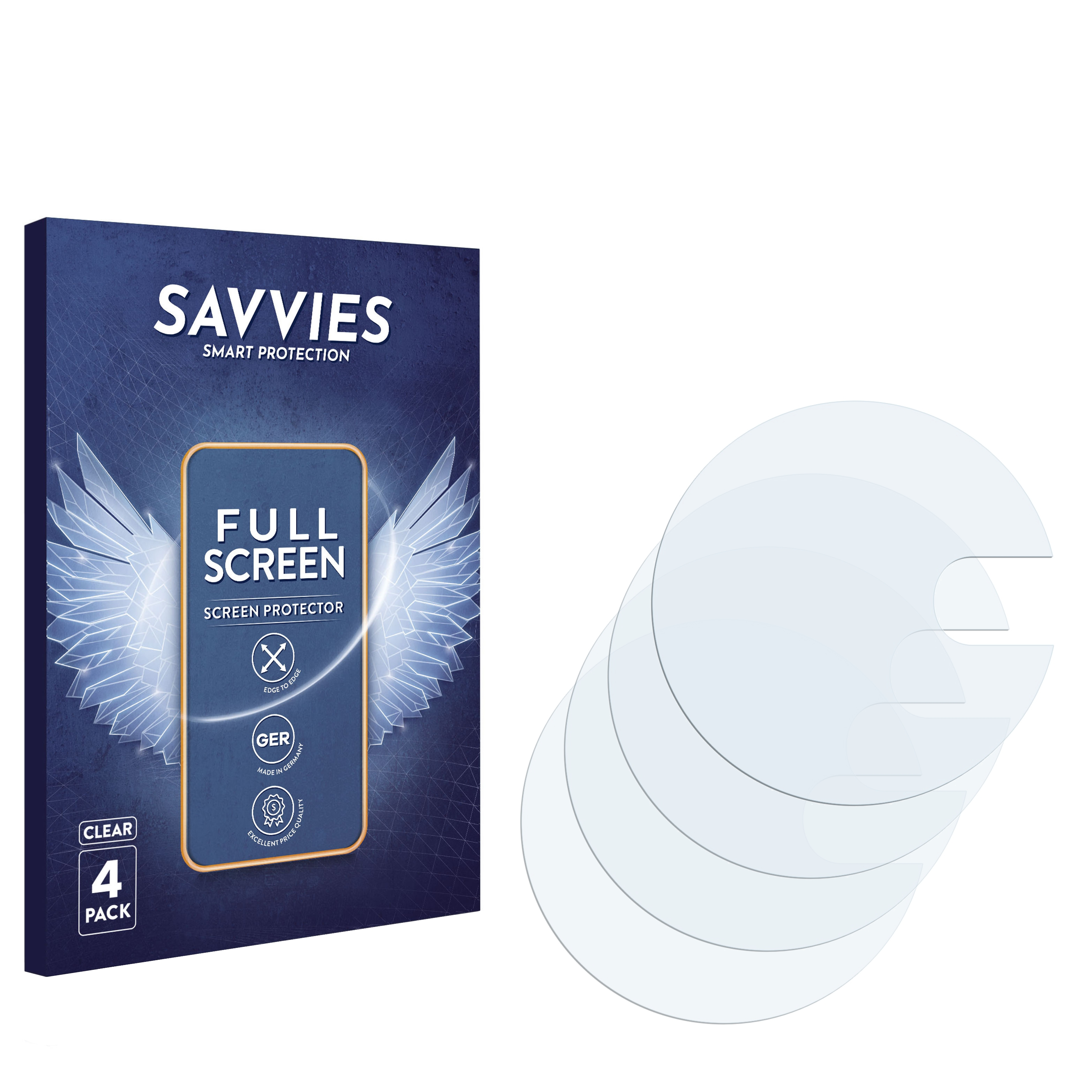 SAVVIES 4x Flex Full-Cover 36) Datejust 3D Rolex Schutzfolie(für Curved
