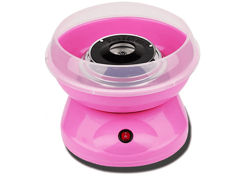 LACAMAX Rosa Mini Zuckerwattemaschine-PP lebensmittelechtes Material, Porzellankopf Heizrohr Zuckerwattemaschine