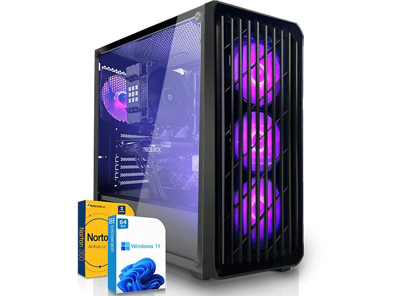 SYSTEMTREFF Gaming Intel Core i5-12400F, Windows 11 Pro, Gaming PC mit Intel® Core™ i5 Prozessor, 16 GB RAM, 512 GB mSSD, NVIDIA GeForce RTX™ 3060