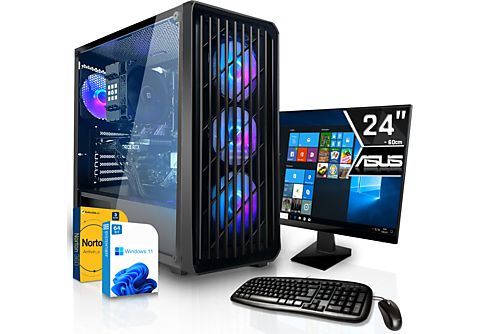 SYSTEMTREFF Gaming Komplett AMD Ryzen 5 5600G, Komplett PC mit 5600G  Prozessor, 16 GB RAM, 512 GB SSD, AMD Radeon RX Vega - 7 Core, 4 GB | SATURN