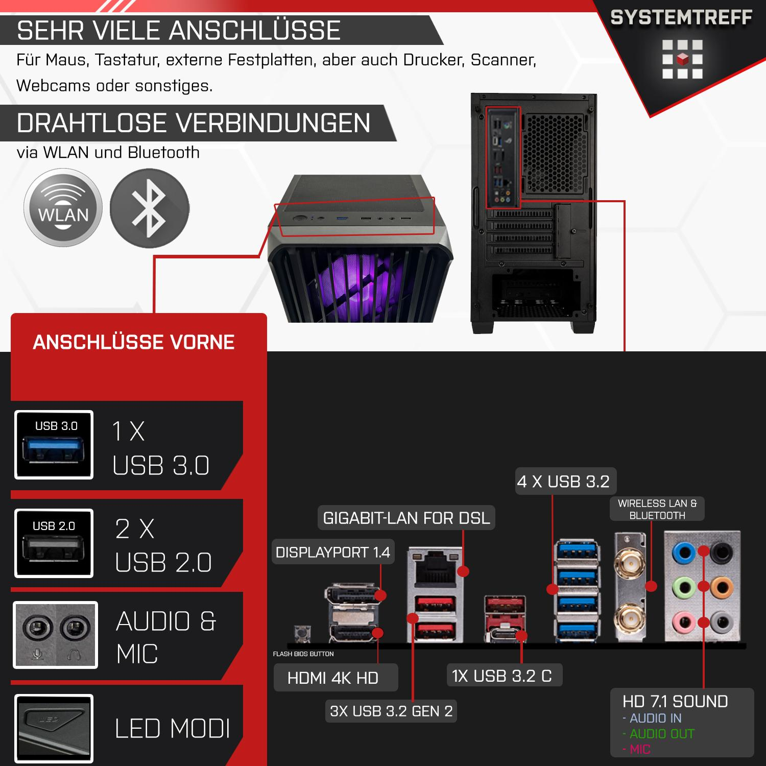 7 Radeon™ Ryzen Pro 7 7600S Windows 7700X, Pro, Gaming AMD PC Ryzen™ AMD RX 32 SYSTEMTREFF 11 mit 1000 Prozessor, RAM, GB mSSD, Gaming GB AMD