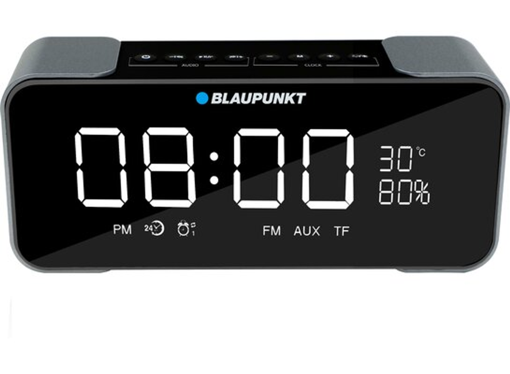 BLAUPUNKT Grau BT16CLOCK Lautsprecher, Bluetooth