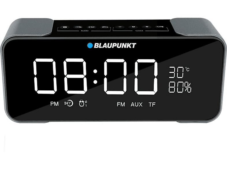 BLAUPUNKT BT16CLOCK Bluetooth Lautsprecher, Grau