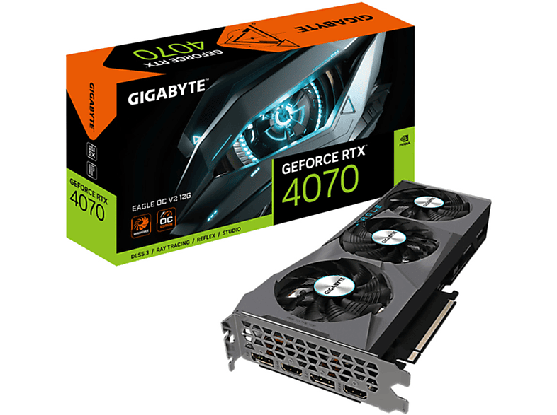 V2 GeForce OC 4070 GIGABYTE 12G (NVIDIA, EAGLE RTX Grafikkarte)