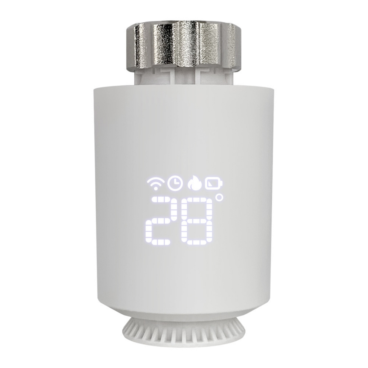 SHAOKE Weiß APP-Steuerung Thermostat Thermostat, intelligentes Heizungsventil Mobile Temperaturregelventil