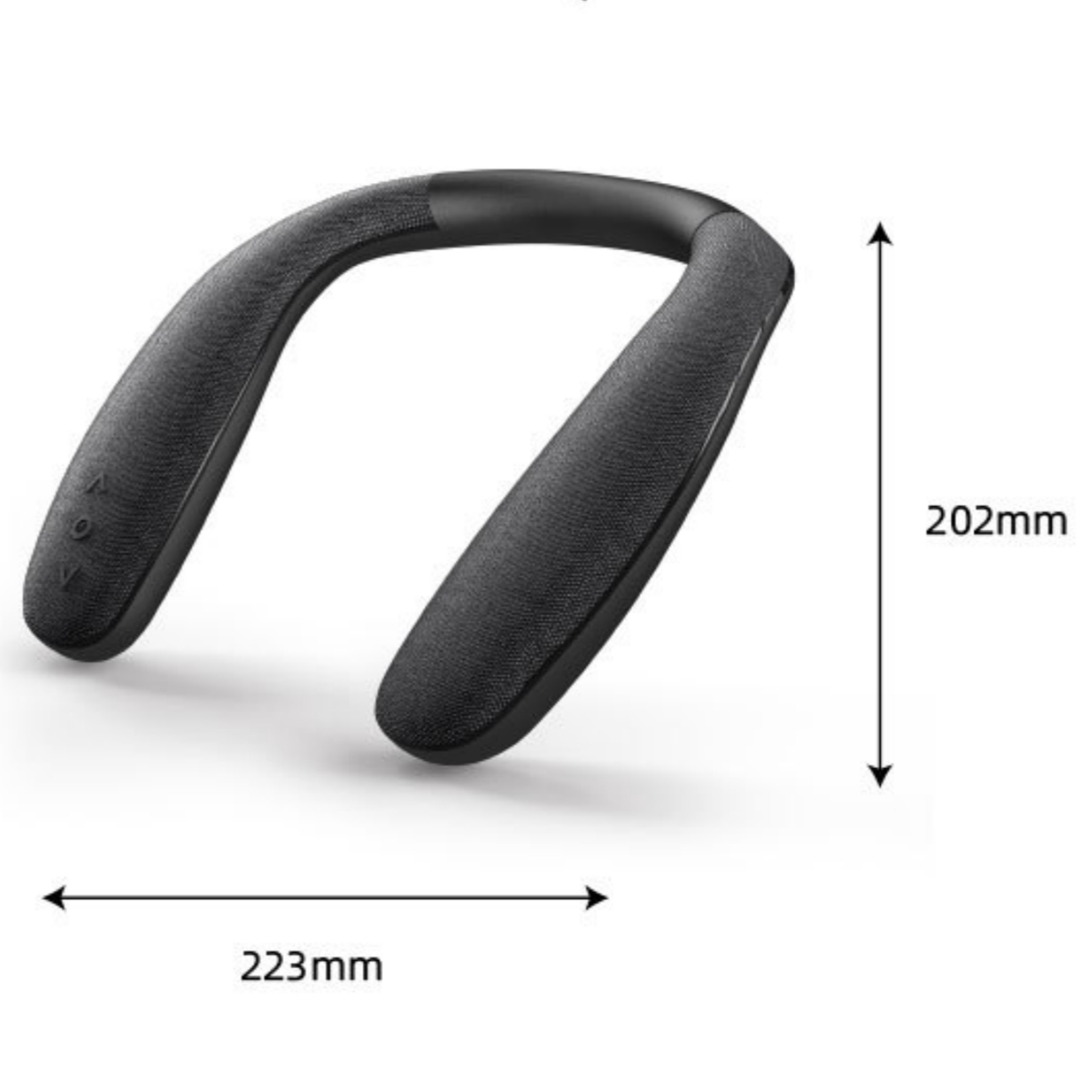 SHAOKE Bluetooth-Lautsprecher Hals Subwoofer, Wearable Schwarz Wall Wireless Echo Subwoofer Portable