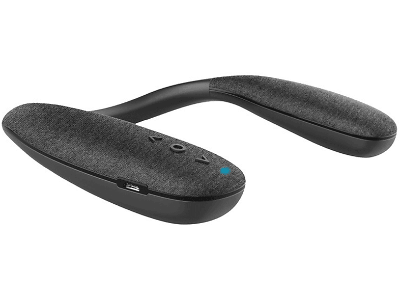 SHAOKE Bluetooth-Lautsprecher Hals Wireless Portable Echo Wall Wearable Subwoofer Subwoofer, Schwarz