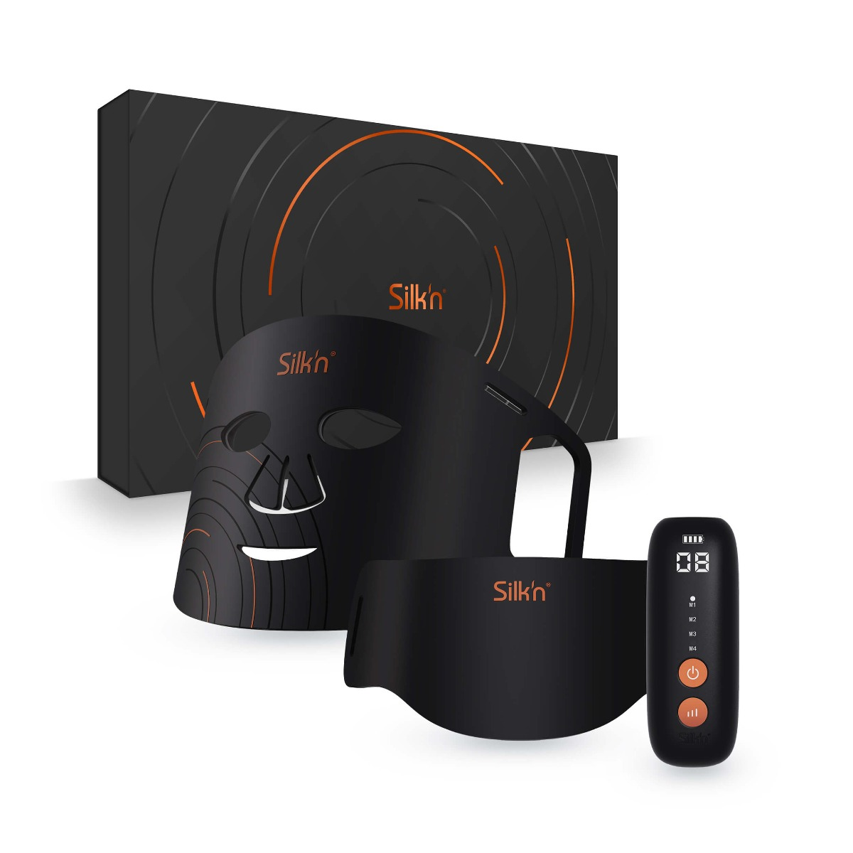 Gesichtspflege Anti-Aging Dual SILK\'N Schwarz LED mask