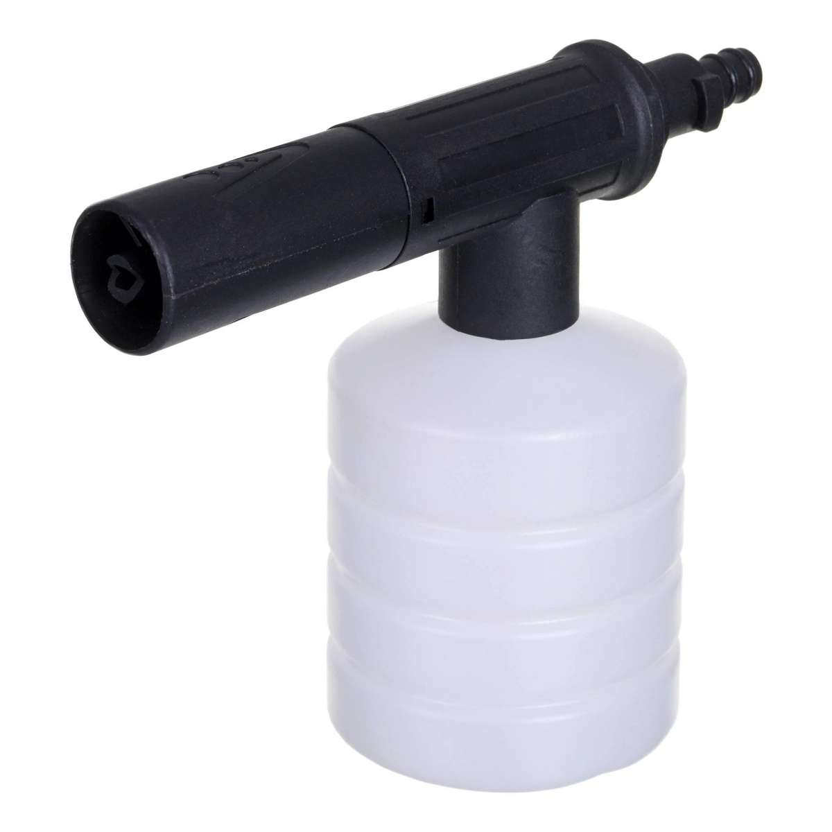 Cannone schiuma per idropulitrice bianco e nero.
