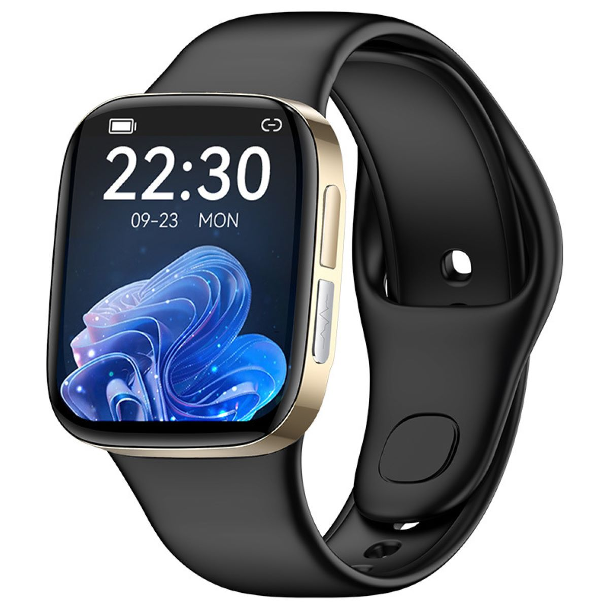Smartwatch LACAMAX Gesundheitsüberwachung, Smartwatch Bluetooth-Anrufe Eisenhaltig Schwarze mm, Silicone, - 165-225