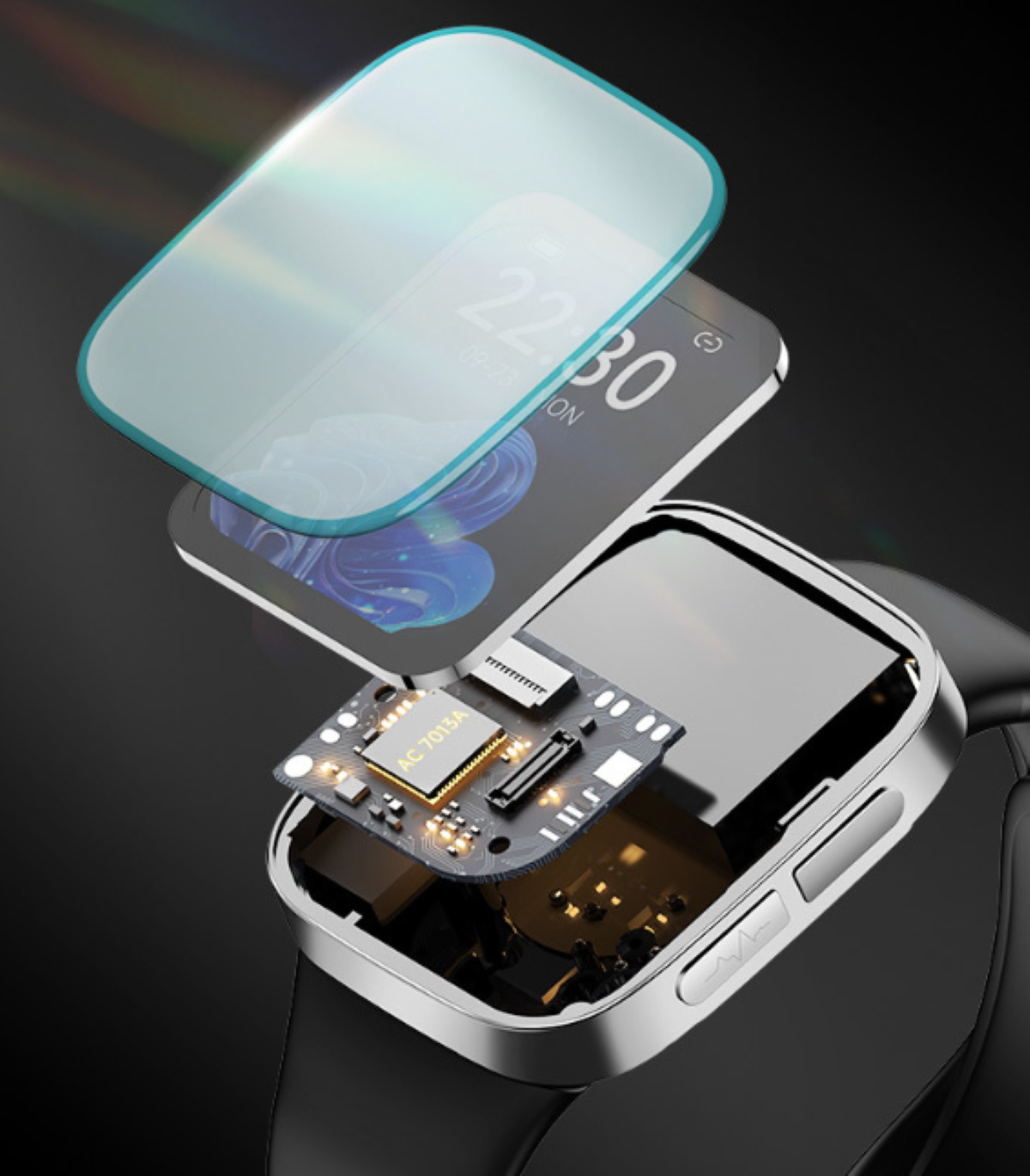 LACAMAX Schwarze Gesundheitsüberwachung, Silicone, - mm, Bluetooth-Anrufe Eisenhaltig 165-225 Smartwatch Smartwatch