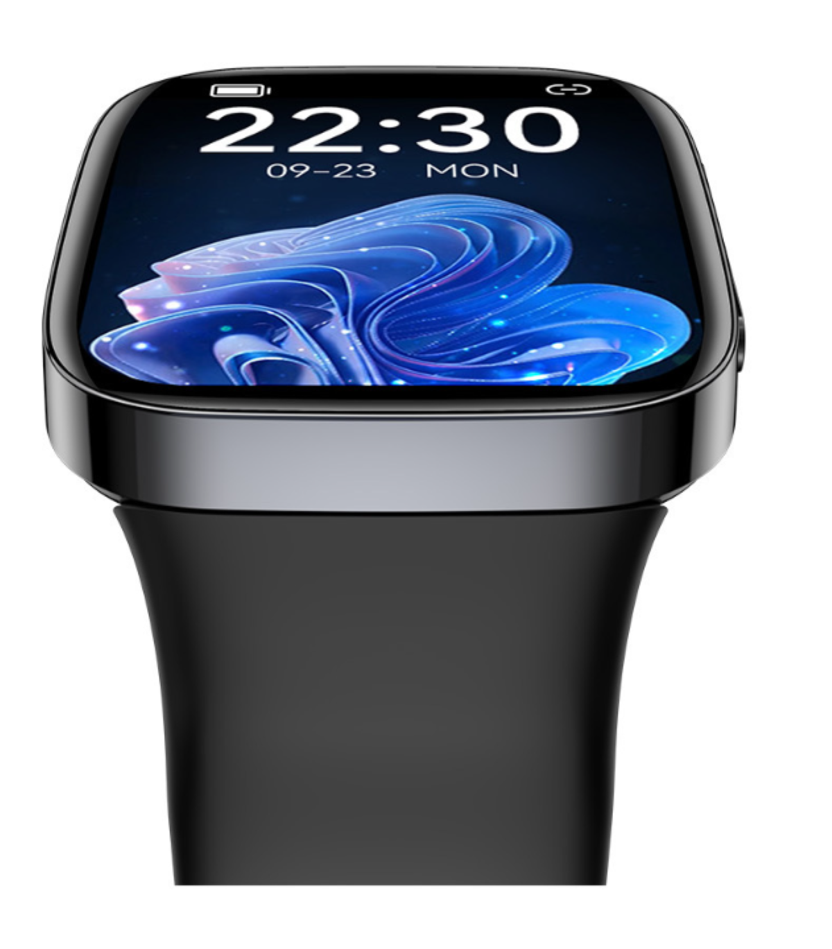 LACAMAX Schwarze Smartwatch Gesundheitsüberwachung, mm, - Eisenhaltig Smartwatch Bluetooth-Anrufe 165-225 Silicone