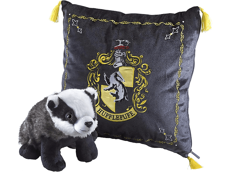 Dachs Kissen COLLECTION grau Logo NOBLE Hufflepuff