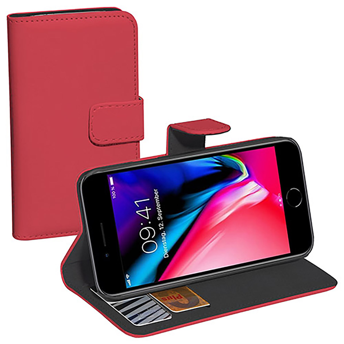 PEDEA Bookstyle, Plus, Apple, Plus iPhone Bookcover, Rot 8 / 7